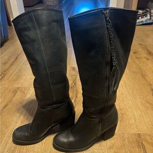 Steve Madden Black Leather Boots